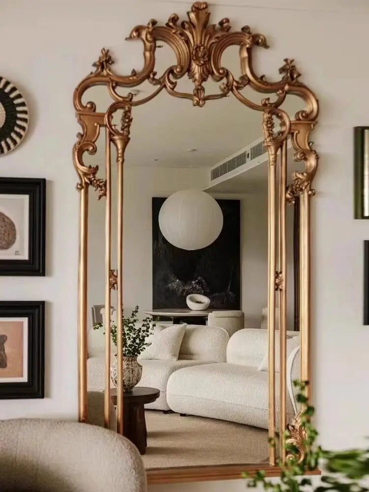 ZHIO Standing Decorative Mirror Arched Bedroom Decor