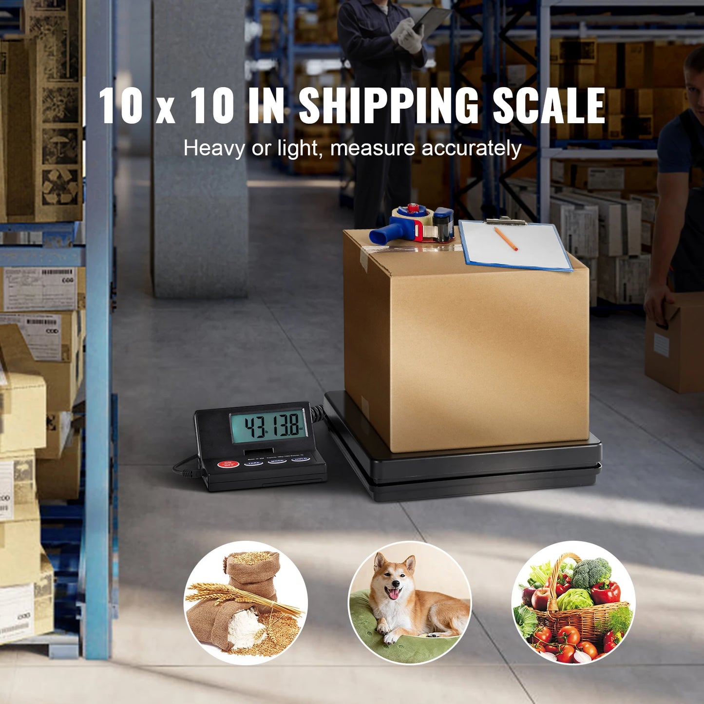 SucceBuy 110 Lb Digital Postal Shipping Scale With Timer