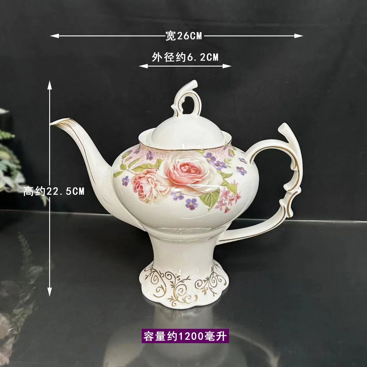 Palace style afternoon tea coffee set coffee cup pot pot hollowed out Dim sum plate