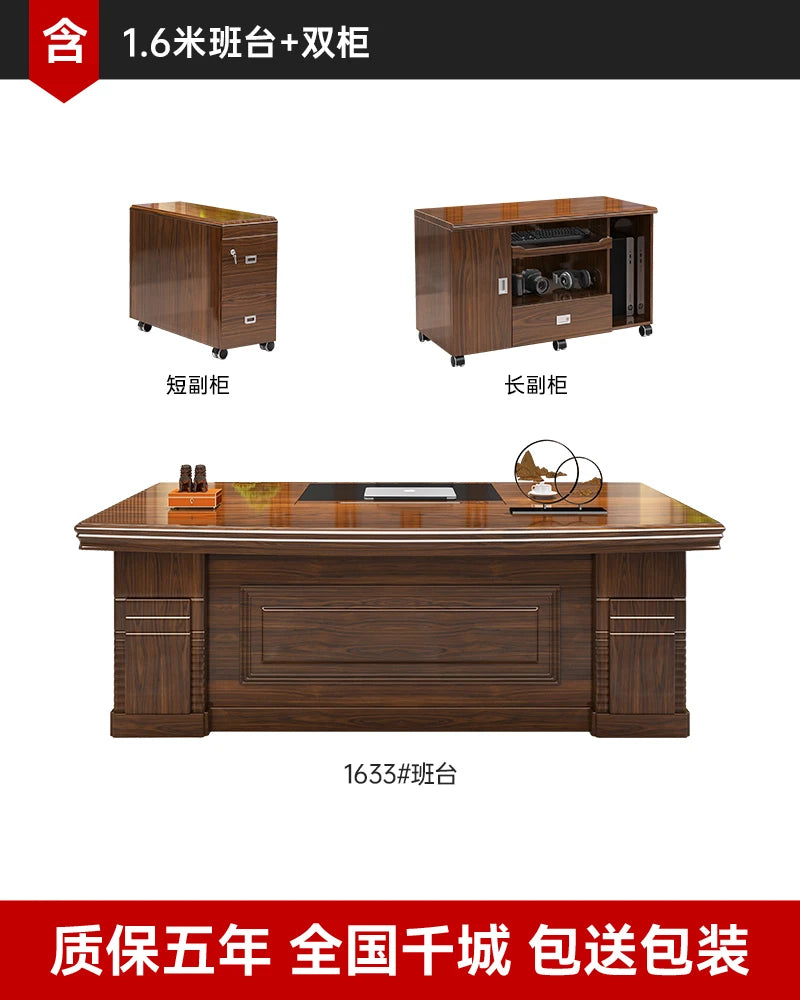 Zhio Modern Wooden Executive Office Workstation Desk