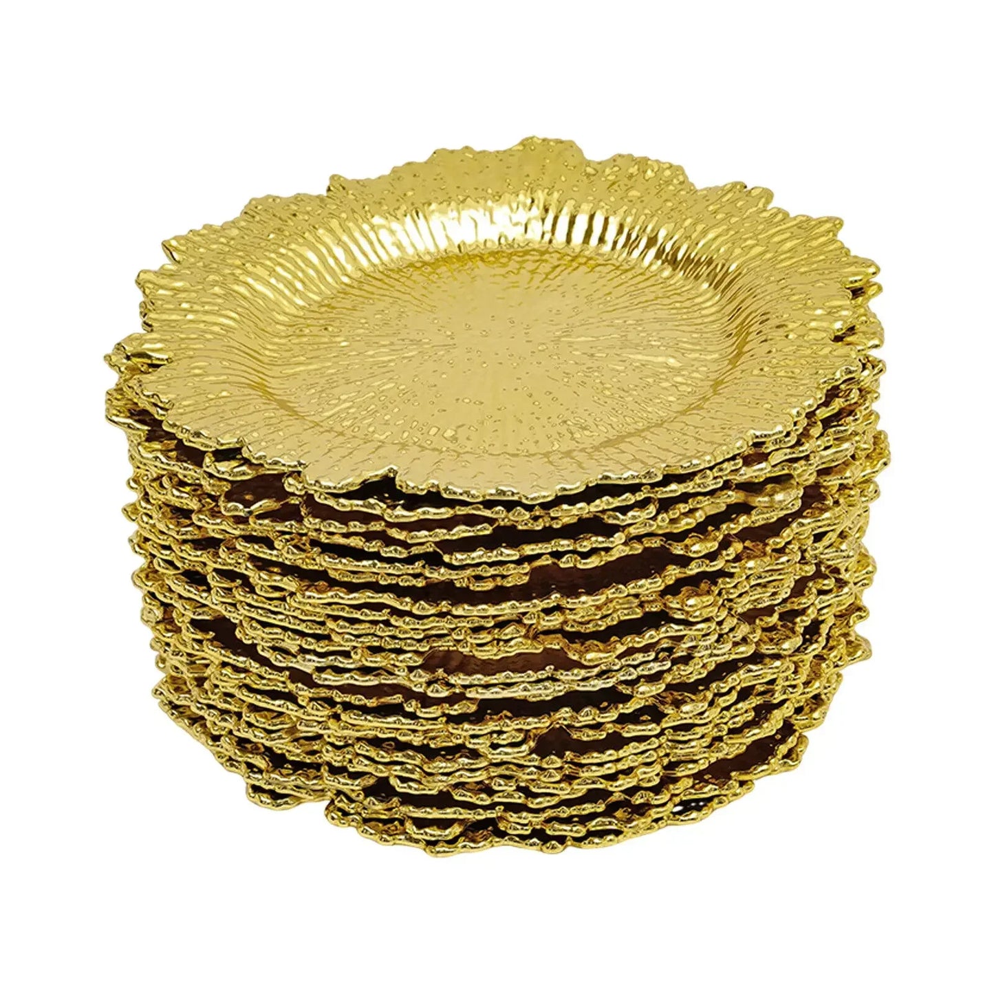 Gold Charger Plates Set for Elegant Wedding Decor 24 Pack