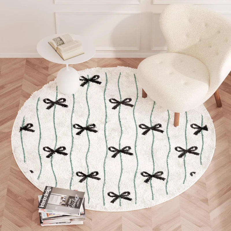 Thickened Plush Round Rug For Bedroom And Living Room