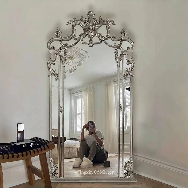 ZHIO Standing Decorative Mirror Arched Bedroom Decor