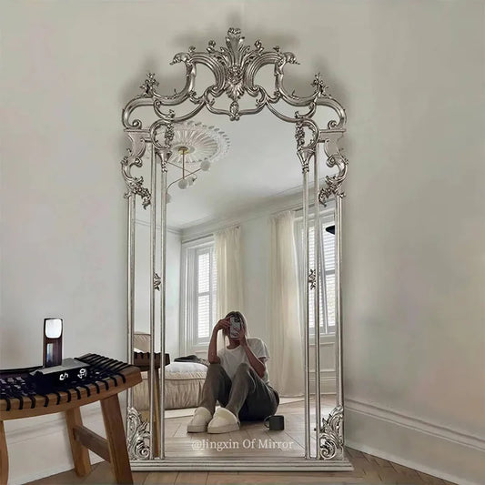 ZHIO Standing Decorative Mirror Arched Bedroom Decor