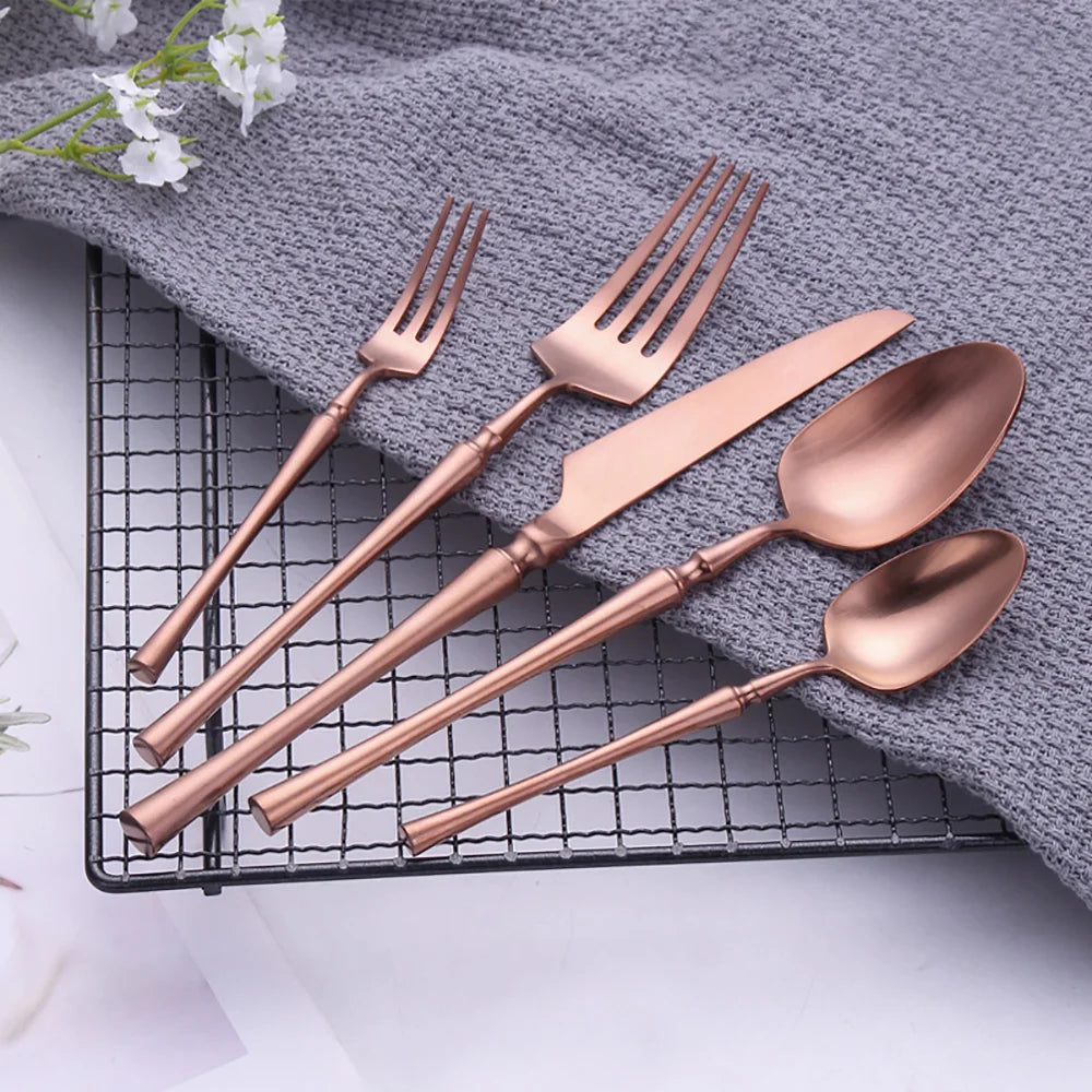 TD HOME Stainless Steel Cutlery Set Flatware Utensils