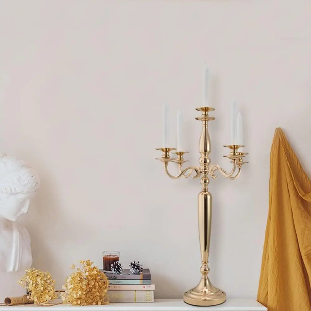 Wholesales Metal Candelabra Tapper Candle Holder 5 Arm Candlestick Christmas Decoration Wedding Party Table Centerpieces