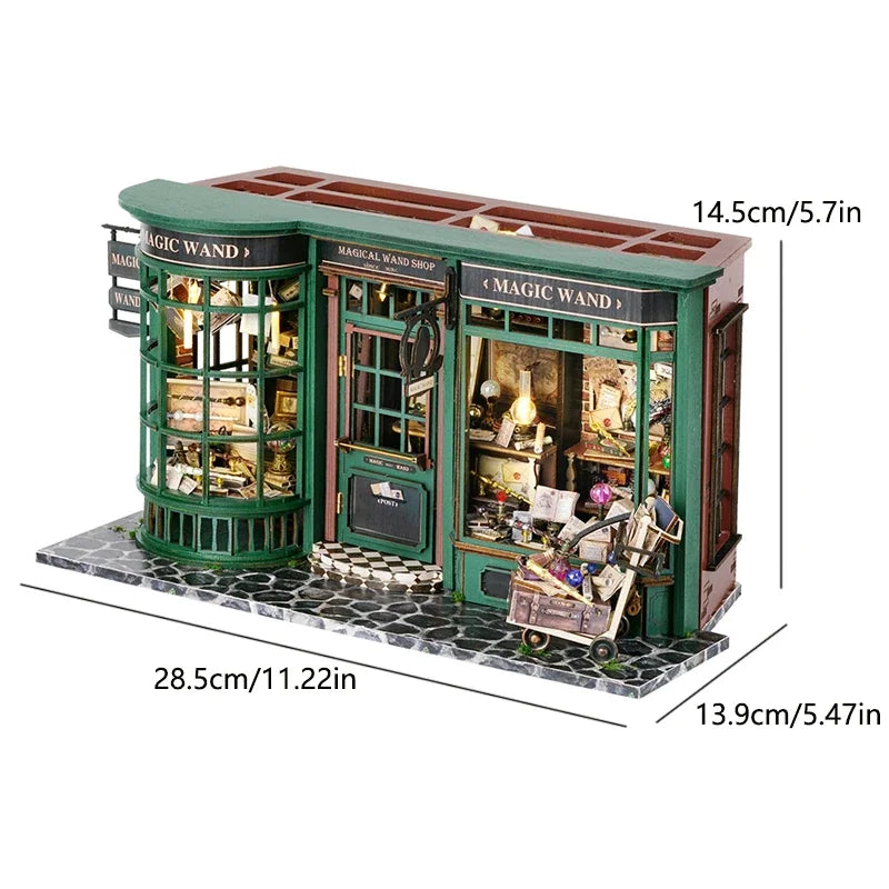 Doll House Miniature DIY Assembly Kit For Bedroom Scene And Home Decor