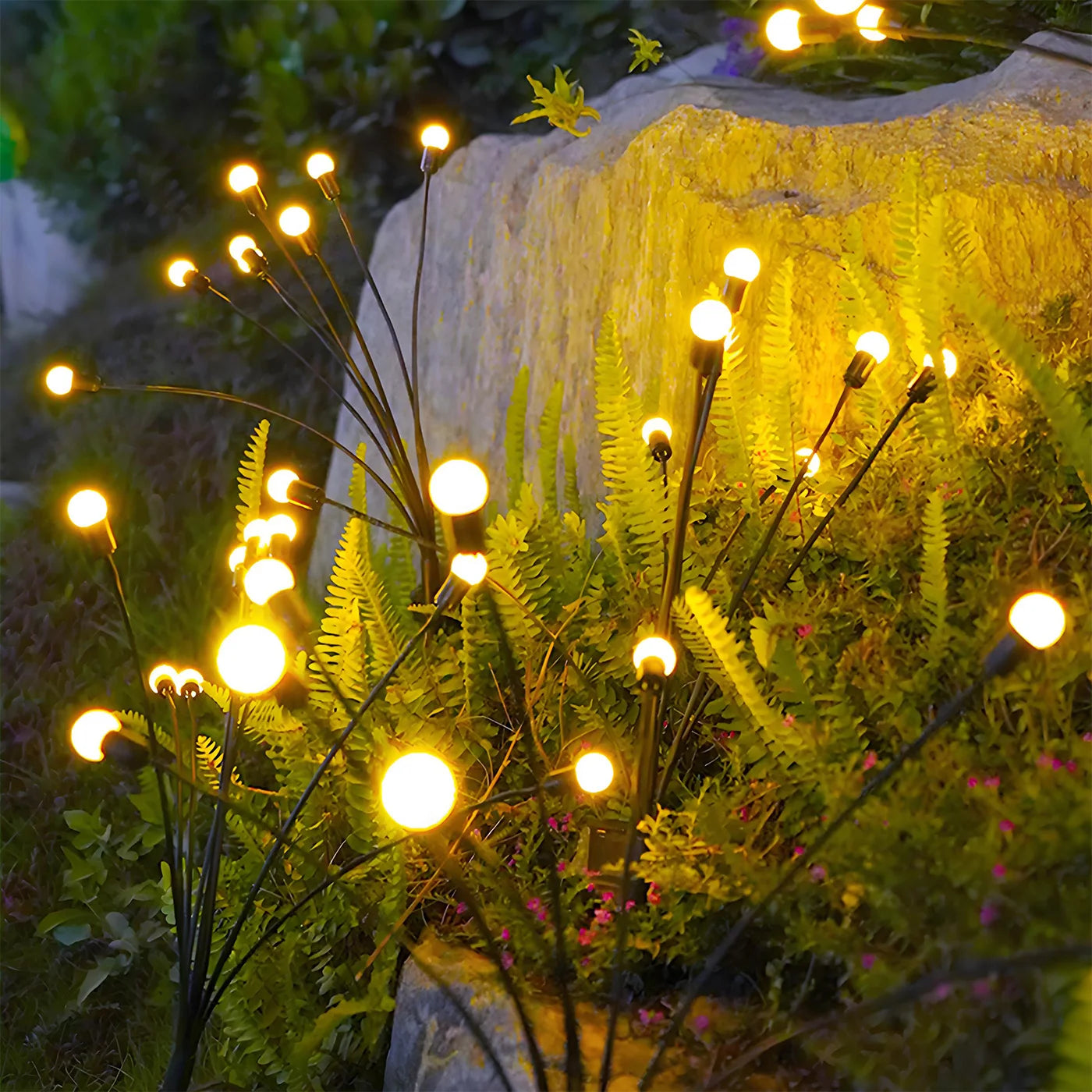 8-Head Solar Firefly Lights LED Outdoor Decorative Waterproof Garden Pathway