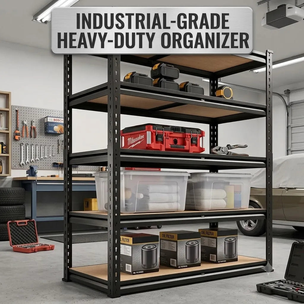 Heavy Duty Metal Storage Rack 5 Tier Adjustable Shelving Unit