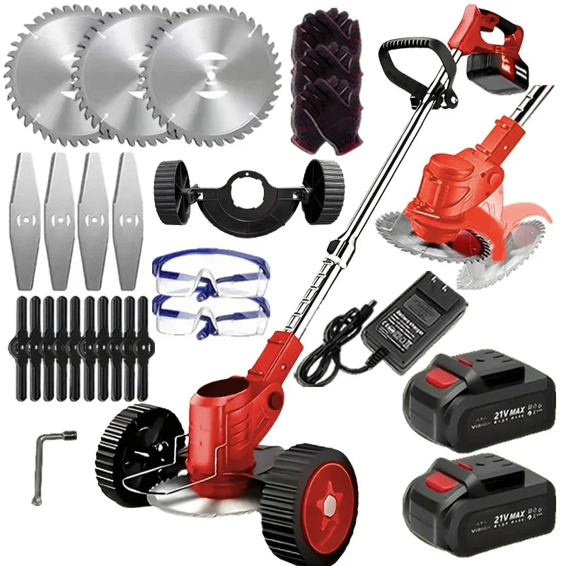 Wireless Portable Weed Trimmer Edger For Lawn With Dual Batteries