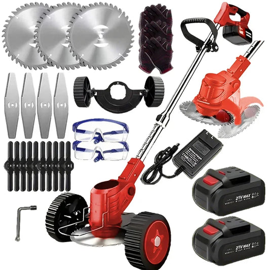 Wireless Portable Weed Trimmer Edger For Lawn With Dual Batteries