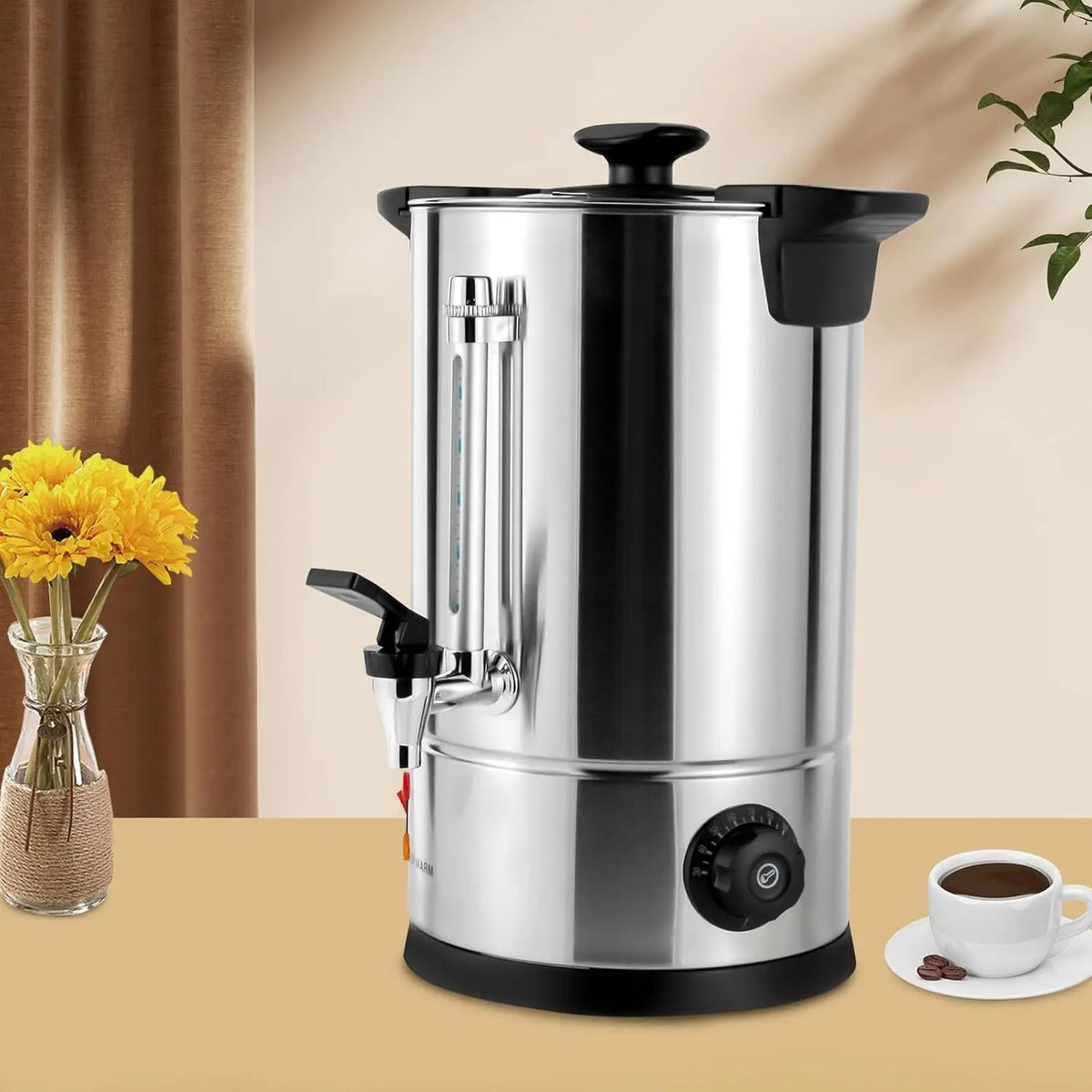 1000W Percolator Coffee Pot Tea Urn Coffee Maker, 8L/270Oz StainlSteel Electric Commercial Coffee Urn