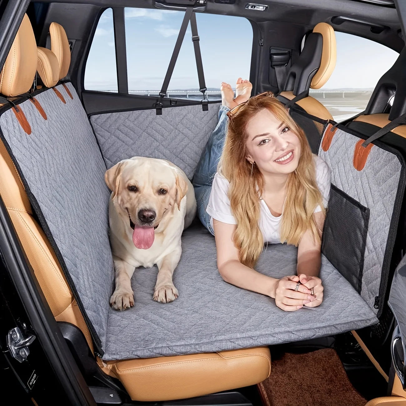 Waterproof Dog Car Seat Cover Hammock Nonslip Back Seat Protector
