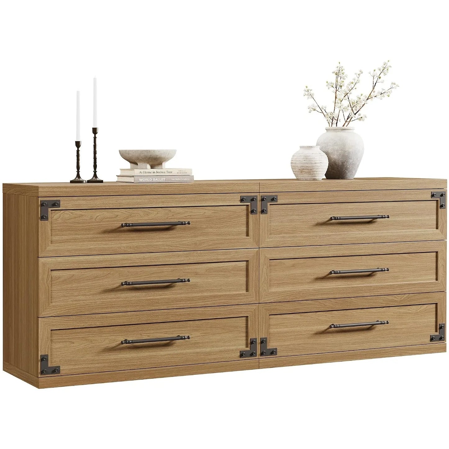 2 Pack Modern Nightstands With 3 Drawers Bedside Tables