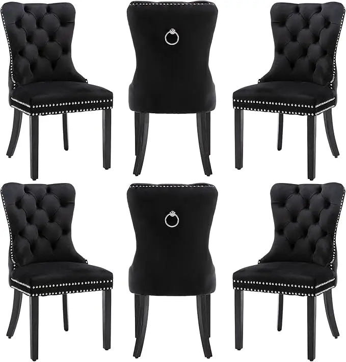 MOYU Velvet Dining Chairs Nikki Collection with Stainless Steel Legs