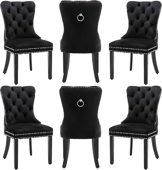 MOYU Velvet Dining Chairs Nikki Collection with Stainless Steel Legs