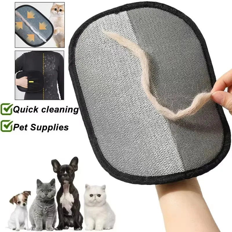Pet Hair Removal Gloves Reusable Static Grooming Mitts For Pets