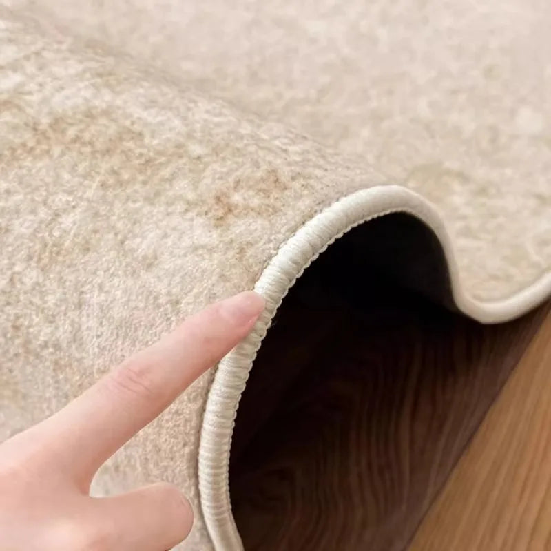 Floral Irregular Plush Rug For Bedroom Living Room Floor Mat