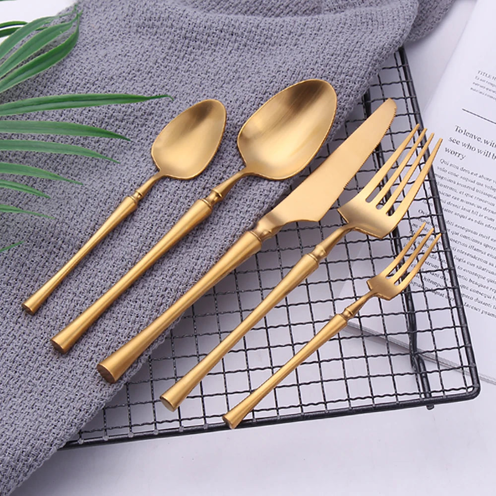 TD HOME Stainless Steel Cutlery Set Flatware Utensils