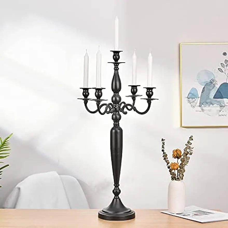 Wholesales Metal Candelabra Tapper Candle Holder 5 Arm Candlestick Christmas Decoration Wedding Party Table Centerpieces