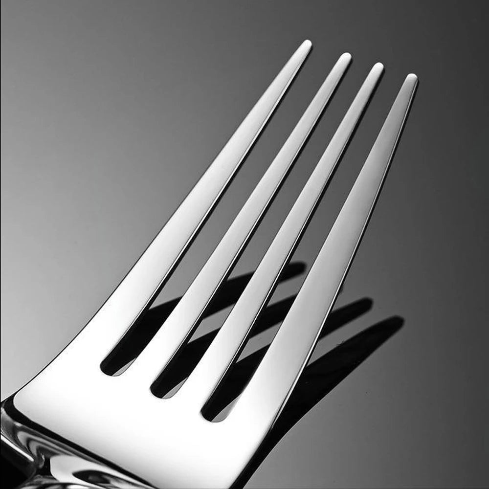 YIJIANDNEW 5Pcs Stainless Steel Cutlery Set 304 Dinnerware Dishwasher Safe