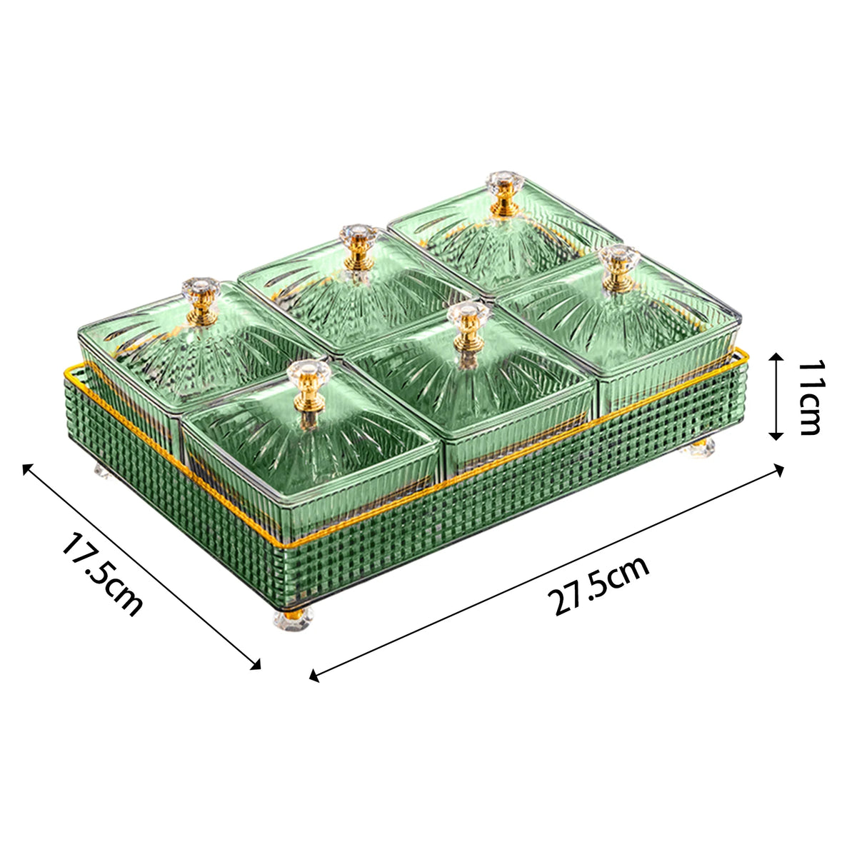 Removable Serving Dishes with Lid Decorative Snacks Tray Fruit Plate Fruit Platter for Candy Dessert Veggies Nuts Snacks