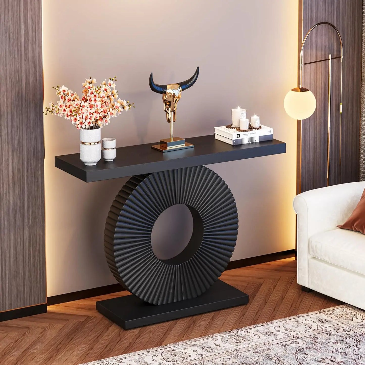Little Tree Modern Console Table With Geometric Circular Base