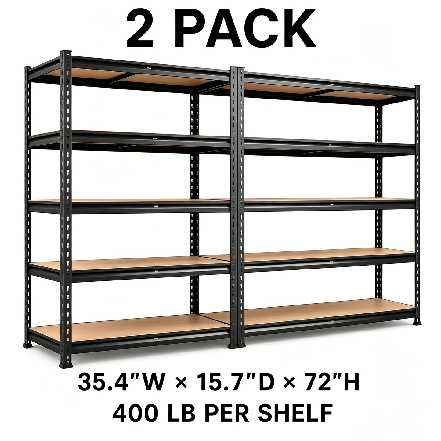 Heavy Duty Metal Storage Rack 5 Tier Adjustable Shelving Unit