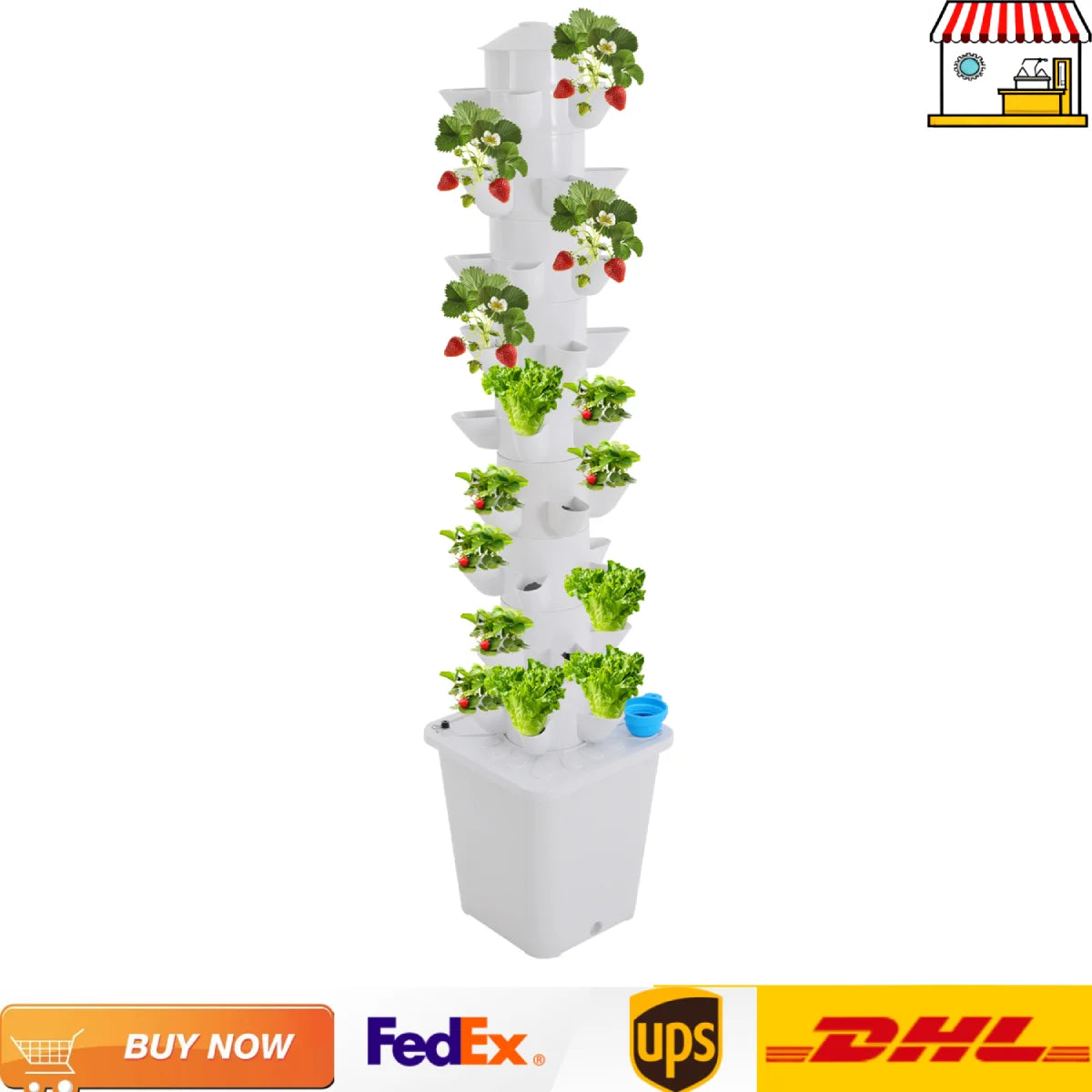 45 Hole Hydroponic Garden Vertical Tower Vegetable Planter