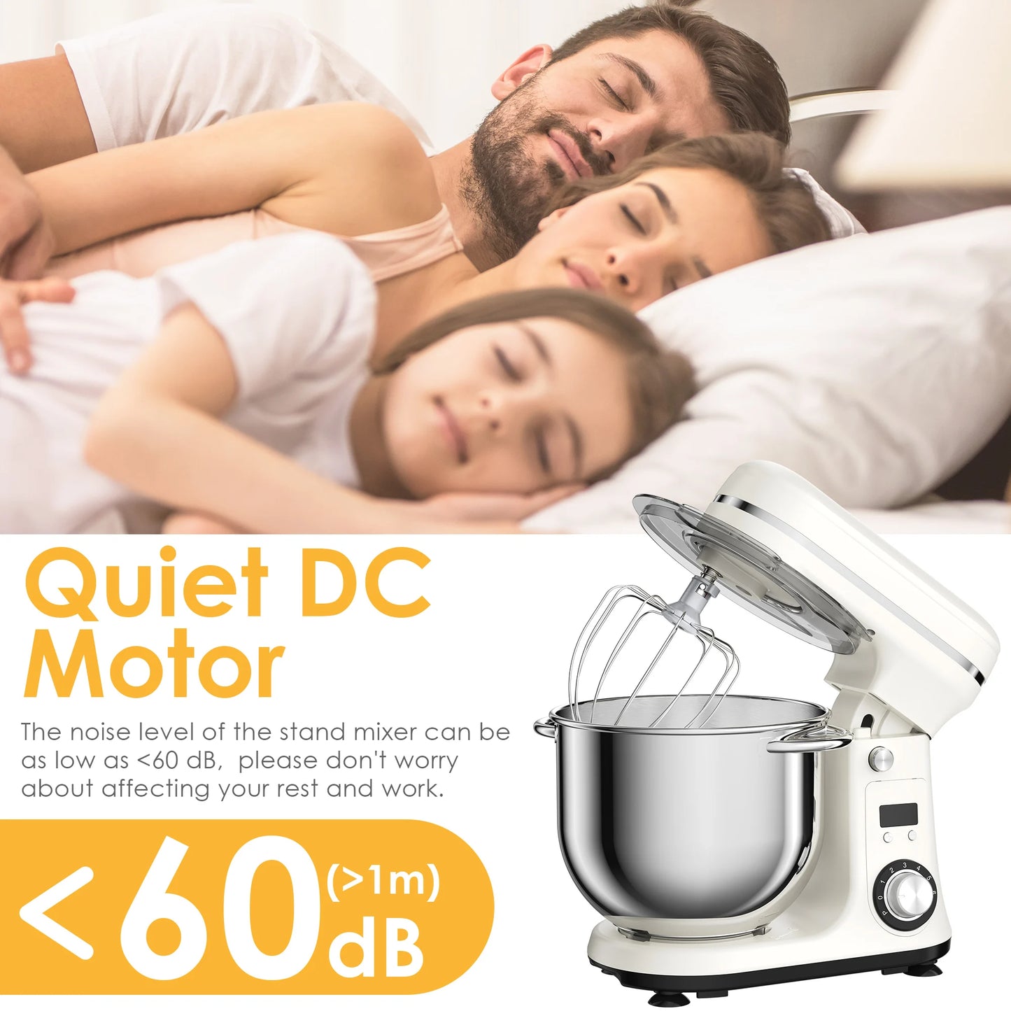 Biolomix 1200W Kitchen Stand Mixer With Blender Quiet Motor