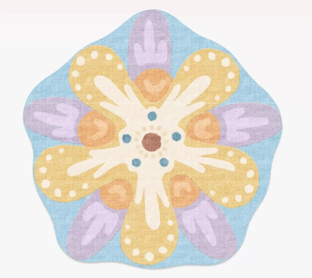 Irregular Plush Floor Rug For Bedroom And Living Room Decor