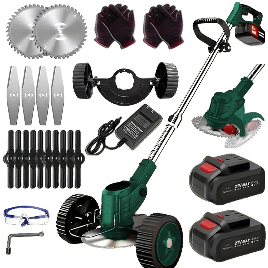 Wireless Portable Weed Trimmer Edger For Lawn With Dual Batteries
