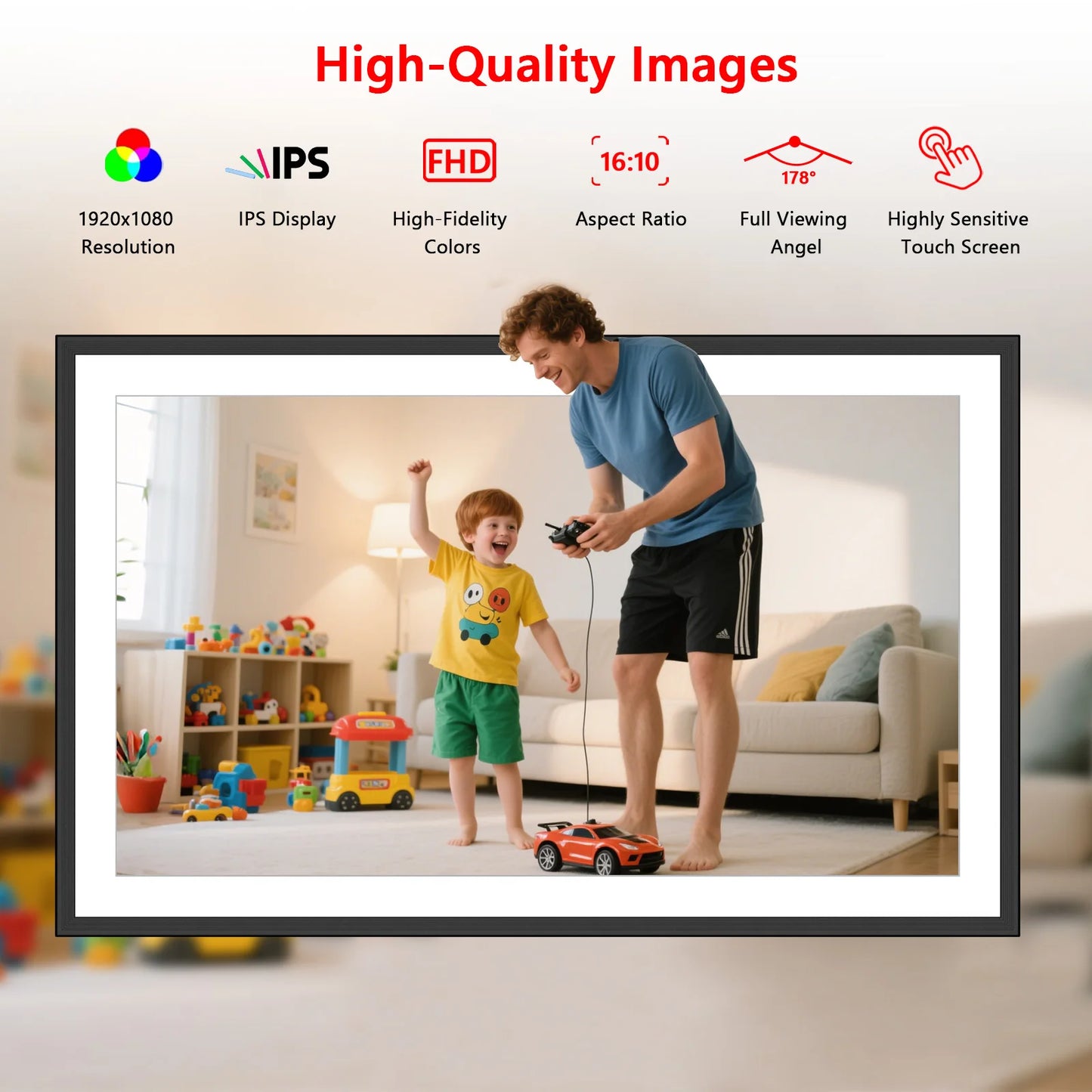 YENOCK 32GB Digital Photo Frame WiFi IPS HD Touch Screen