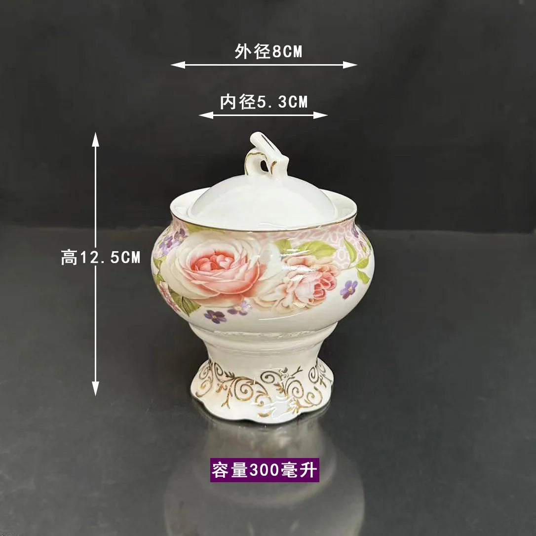 Palace style afternoon tea coffee set coffee cup pot pot hollowed out Dim sum plate