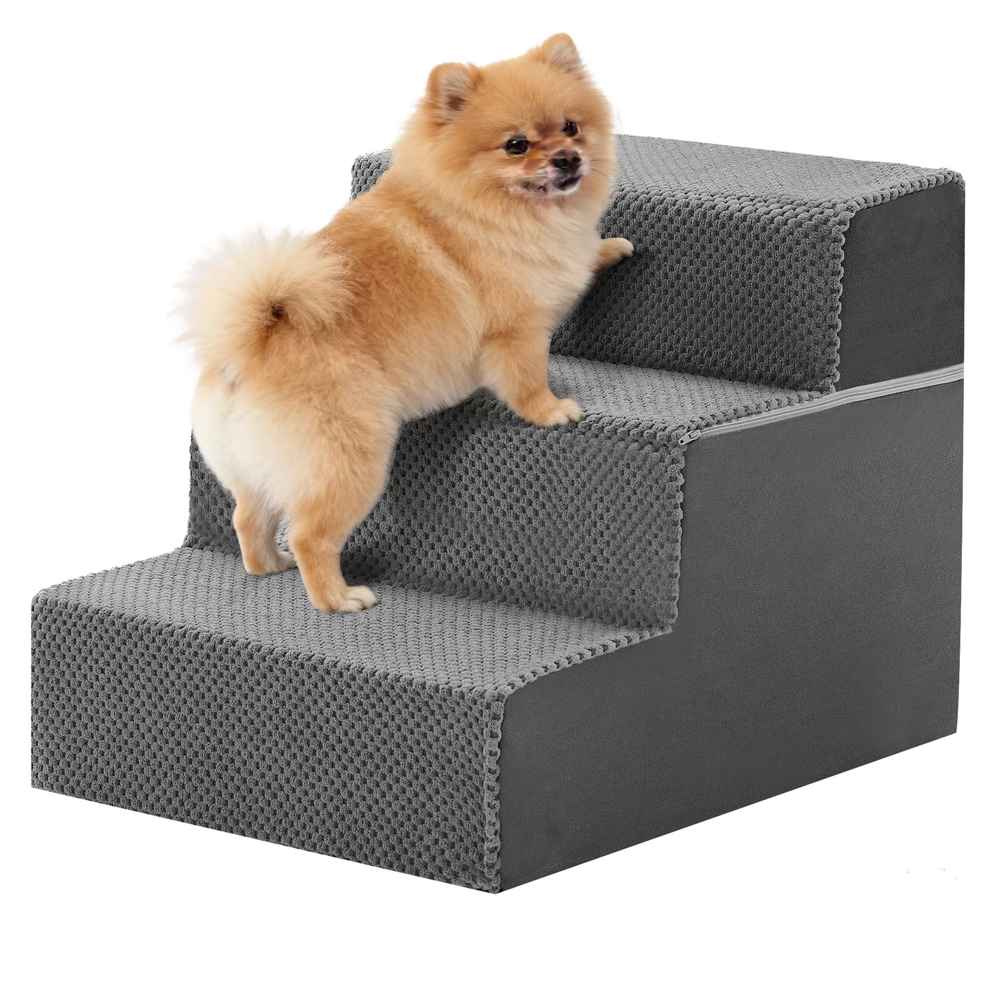 JHK Right Angled Foam Dog Stairs Ramp for Small Dogs
