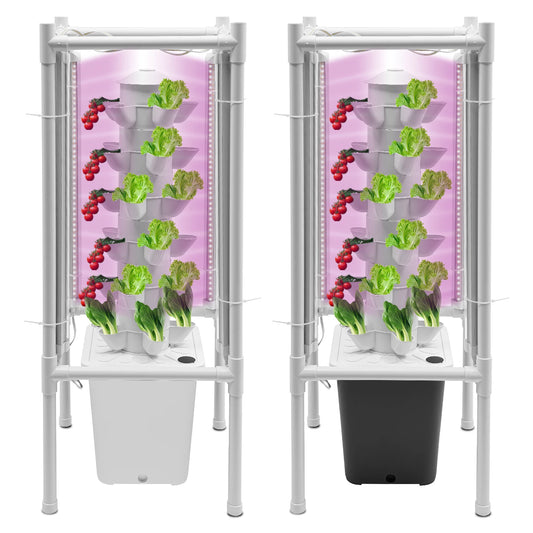 Six-Tier Hydroponics Vertical Garden Tower With 30 Planting Holes