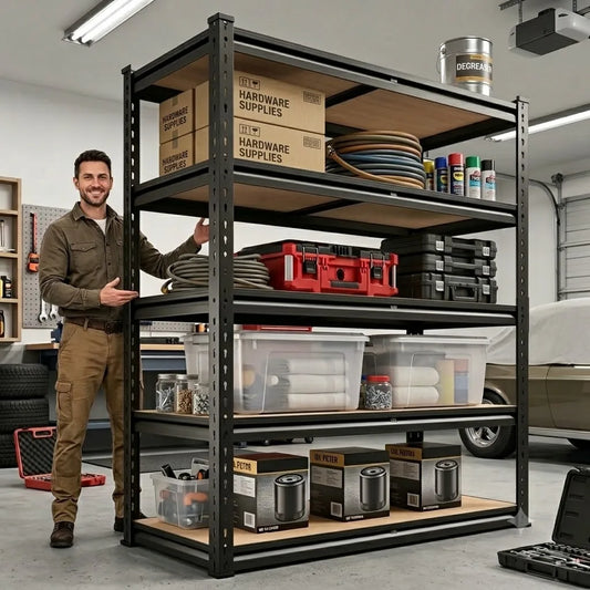 Heavy Duty Metal Storage Rack 5 Tier Adjustable Shelving Unit