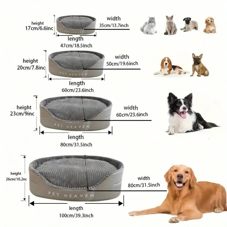 Machine Washable Soft Cozy Pet Bed For All Season Use