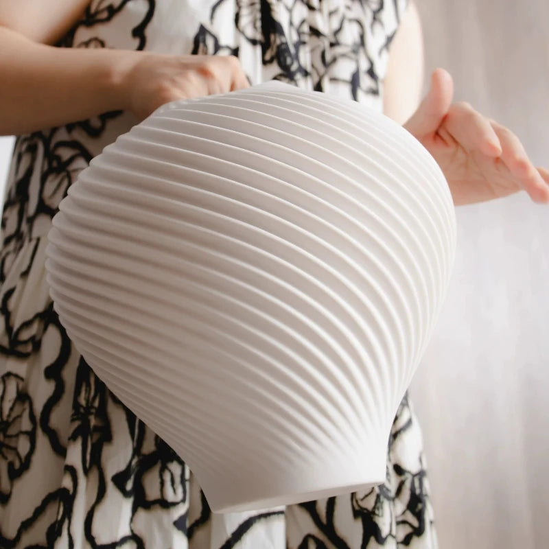 Porcelain Tabletop Vase Modern Minimalist Design for Floral Arrangements
