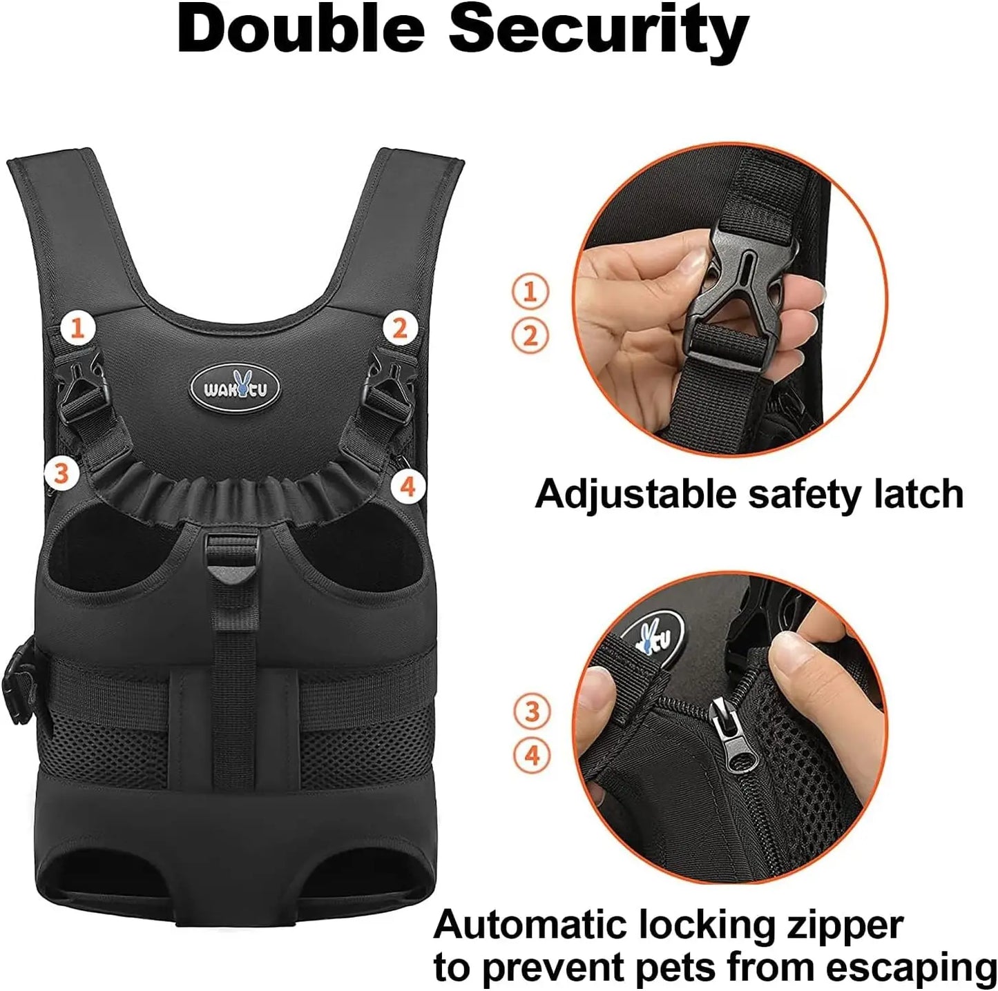 Dog Front Carrier Backpack Legs Out Pet Sling For Travel Hiking Camping