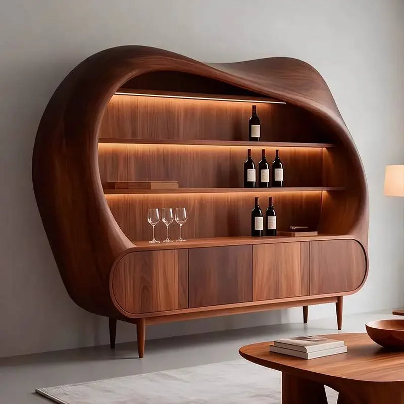Rustic Small Living Room Cabinets Classic Display Nordic Arched Living Room Cabinets Saving Wooden Mueble Salon Furniture Home