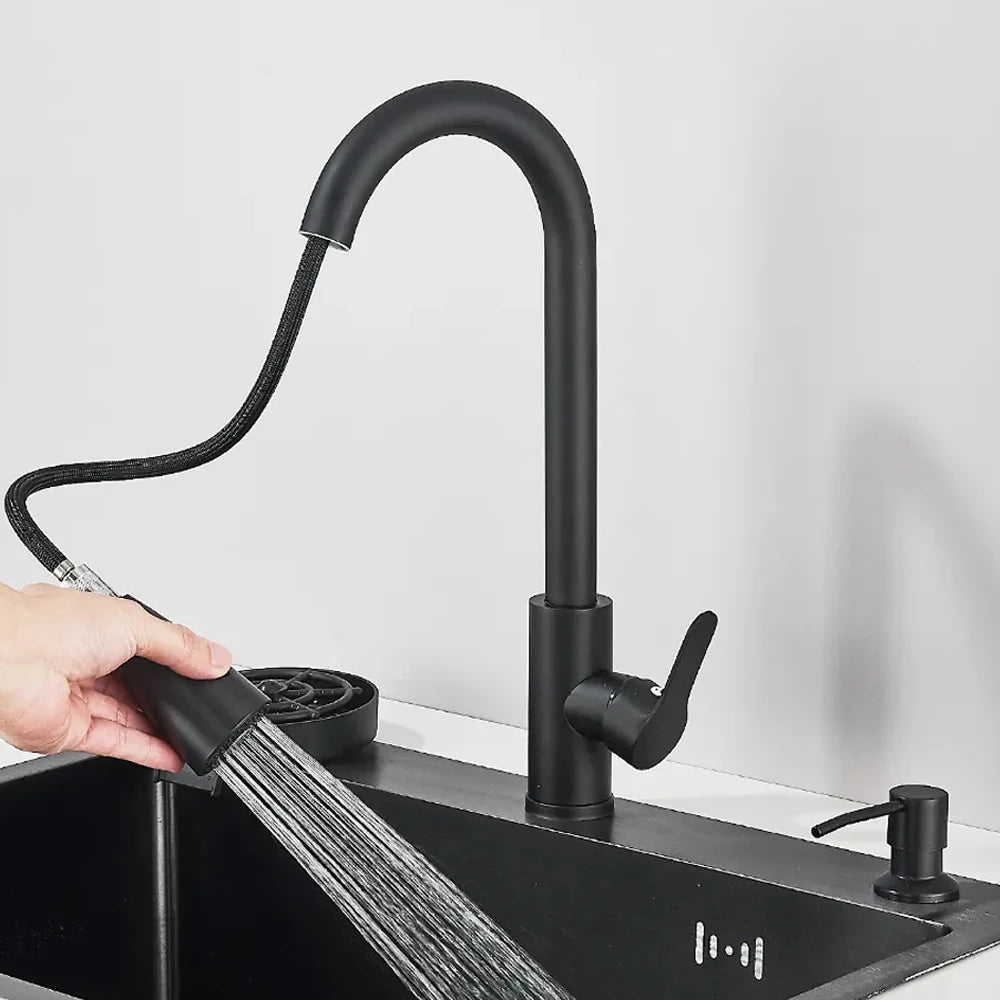 Stainless Steel Undermount Kitchen Sink With Integrated Faucet Drain Basket
