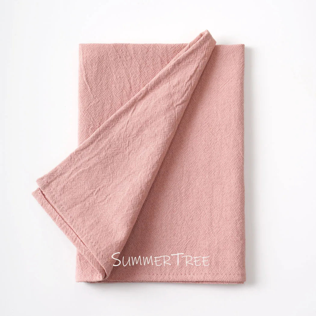 Summertree Reusable Plain Cotton Cloth Table Napkins