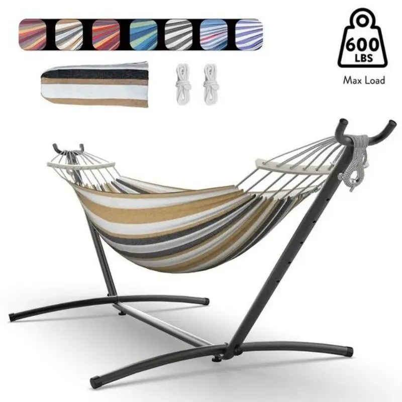 GYROOR Adjustable Outdoor Hammock Stand With 600 Lb Capacity