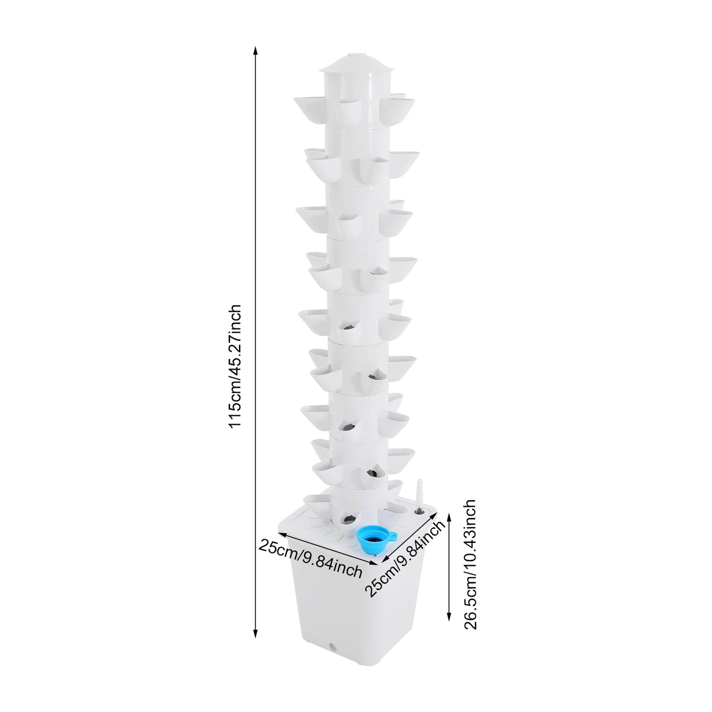 45 Hole Hydroponic Garden Vertical Tower Vegetable Planter
