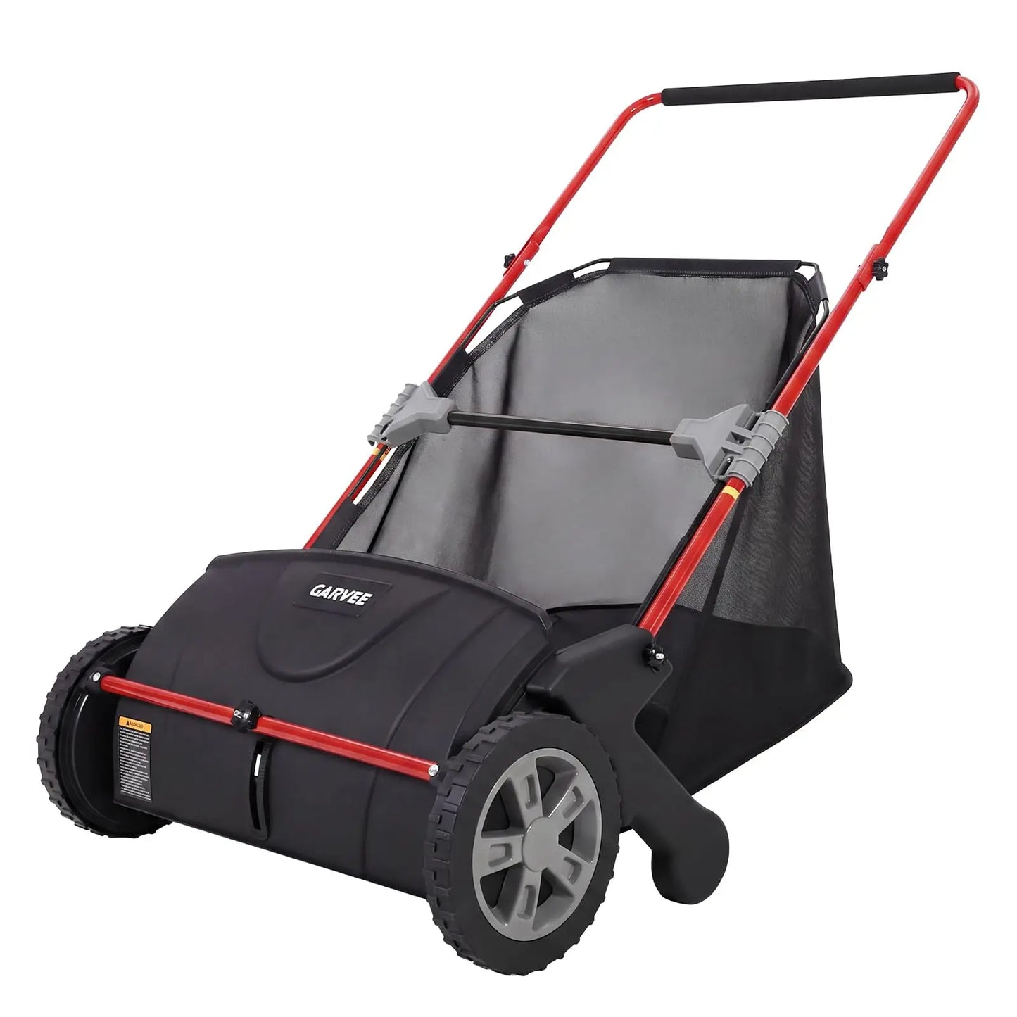 Studyset Manual Push Lawn Sweeper 4 Spinning Brushes And 3.5 Cu Ft Collector