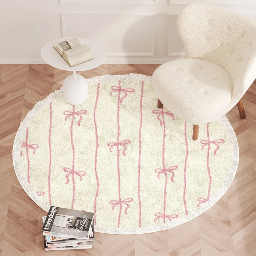 Thickened Plush Round Rug For Bedroom And Living Room