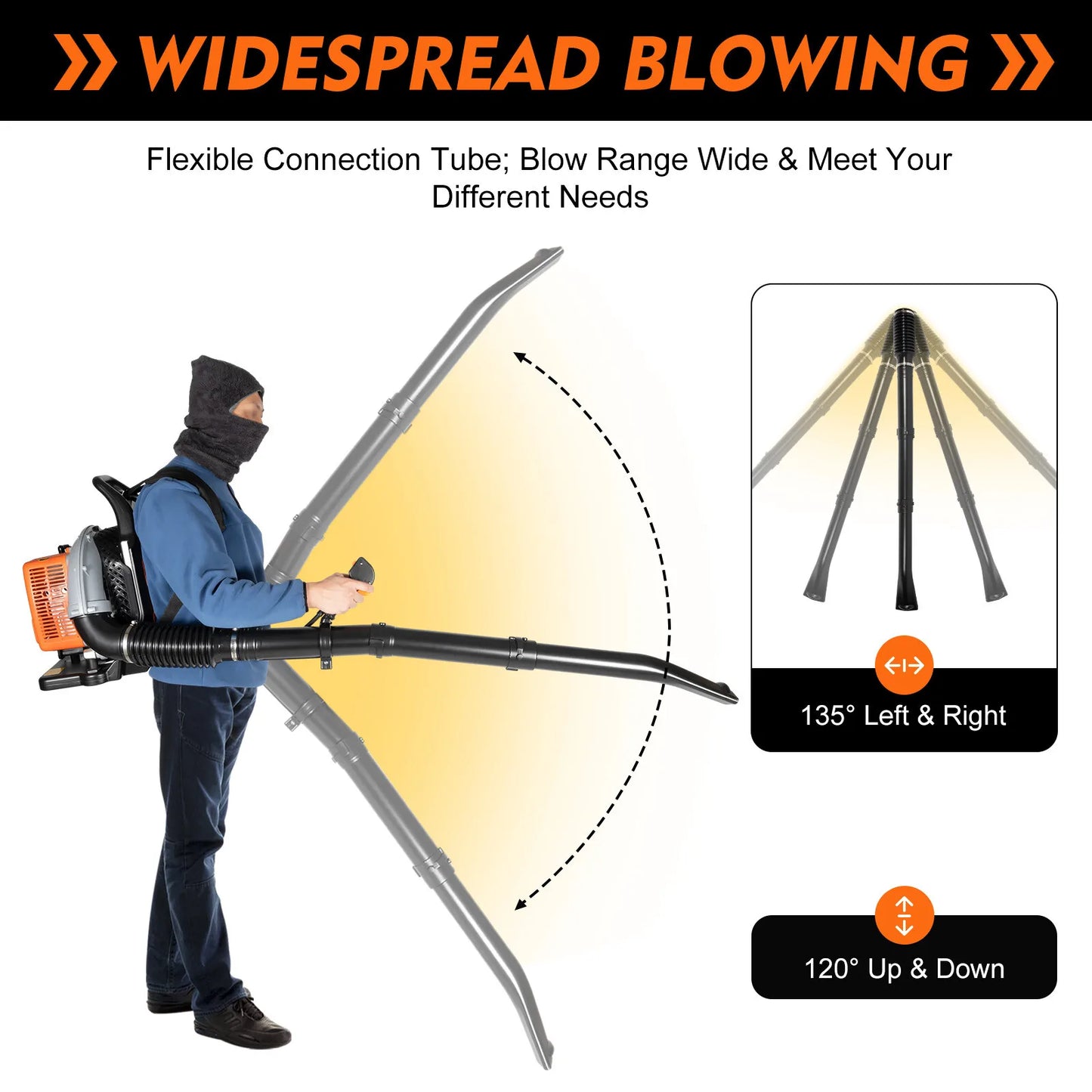 Bymaocar Gas Powered Backpack Leaf Blower for Yard Cleaning