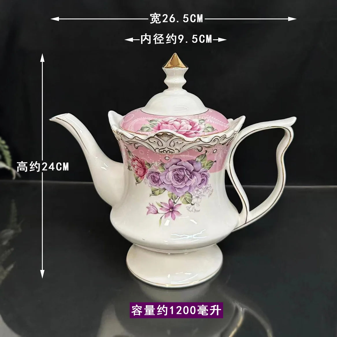 Palace style afternoon tea coffee set coffee cup pot pot hollowed out Dim sum plate