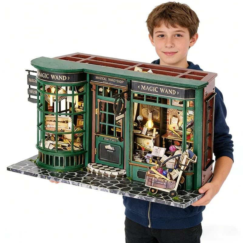 Doll House Miniature DIY Assembly Kit For Bedroom Scene And Home Decor